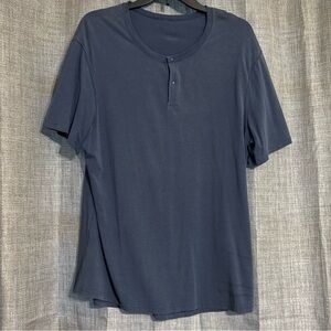 Lululemon 5 Year Basic Short Sleeve Henley (Mach Blue)